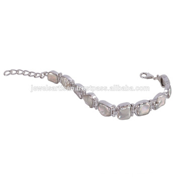 Best Buy Natural Pearl and Sterling Silver Bracelet Jewelry at best price